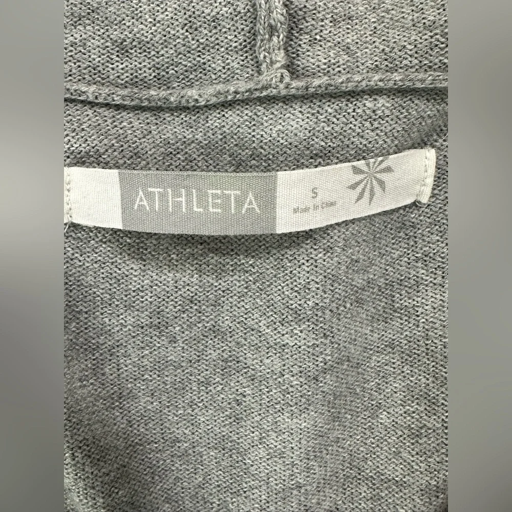 Athleta Gray Sweater  Dress Size Small. V neck. Midi length. - Picture 4 of 5
